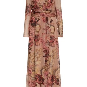 ALBERTA FERRETTI ABITO SETA FIORI INT