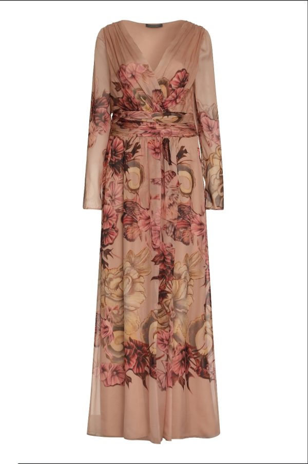 ALBERTA FERRETTI abito fiori seta