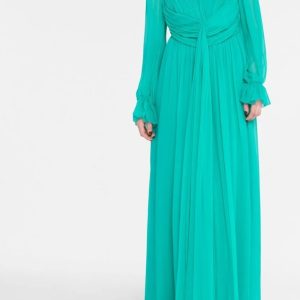 ALBERTA FERRETTI abito plisset seta