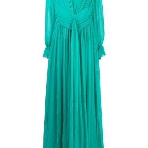 ALBERTA FERRETTI ABITO SETA VERDE CHIARO INT